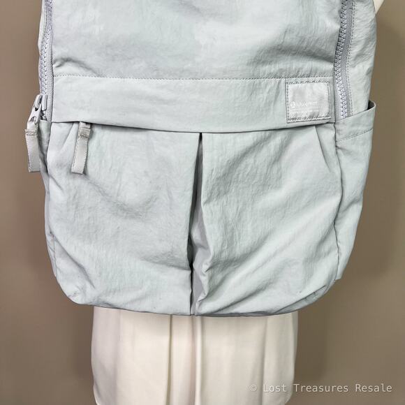 Lululemon | Everyday Light Grey Nylon Laptop Travel Minimalist Bag Backpack main image 6